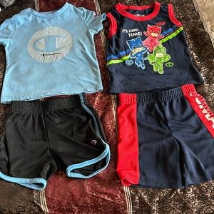 Toddler Boy 2 piece sets. Champion Size : 2T PJ Masks Size :24 Months